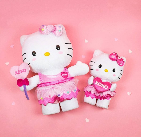 Hình nền Hello Kitty dễ thương với nơ hồng cho máy tính