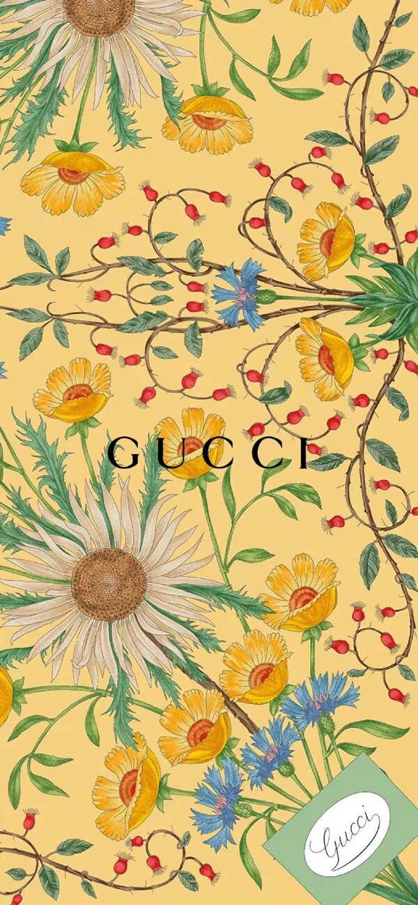 Hình nền Gucci hoa văn đỏ