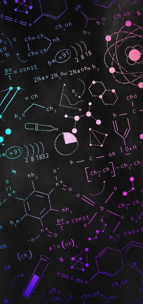Hình nền hóa học cho điện thoại với hình ảnh dụng cụ thí nghiệm