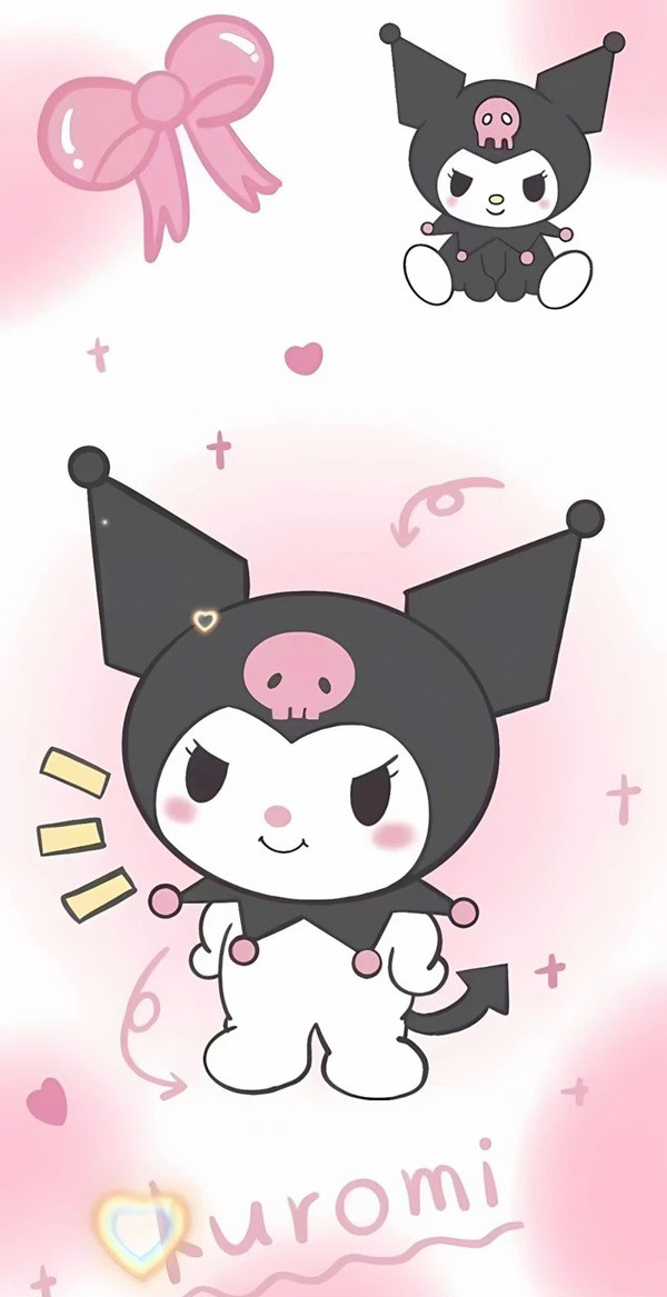 Hình nền Kuromi chibi dễ thương