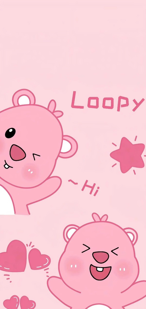 Hình nền Loopy dễ thương với hoa