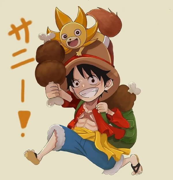 Hình nền Luffy ăn thịt