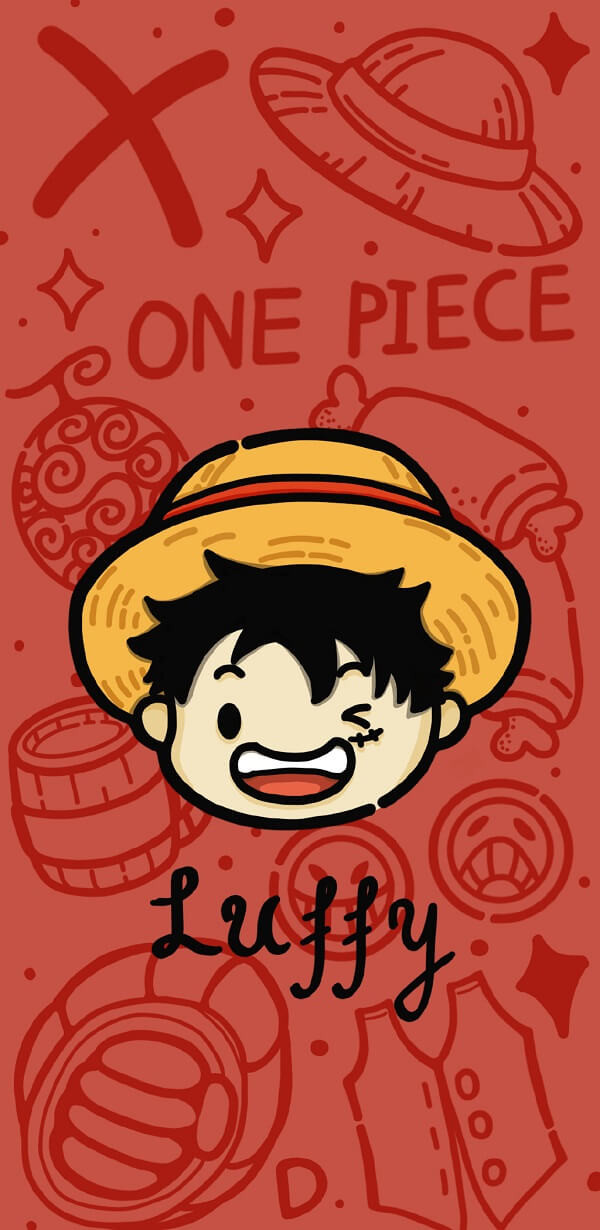 Hình nền Luffy biểu cảm dễ thương