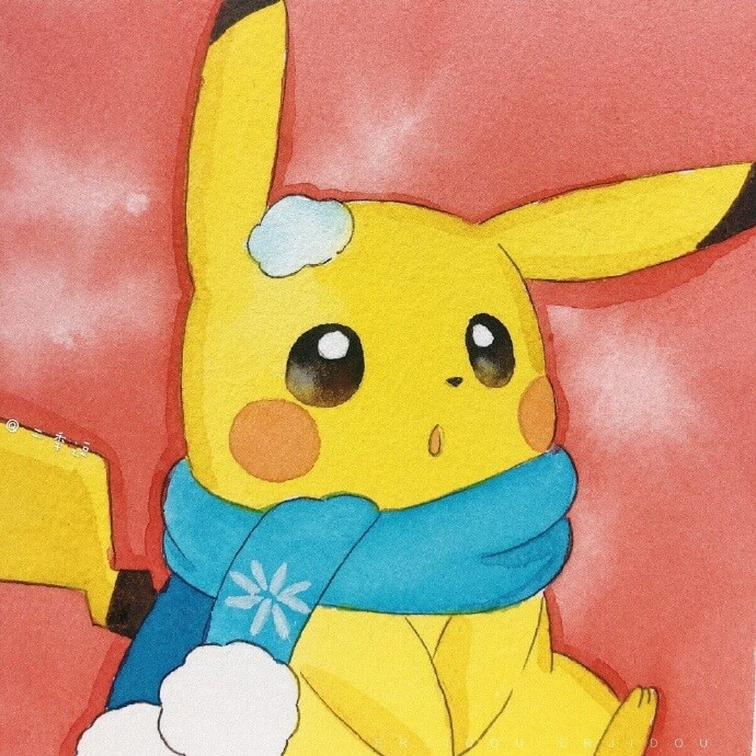 Pikachu và cầu vồng trên máy tính