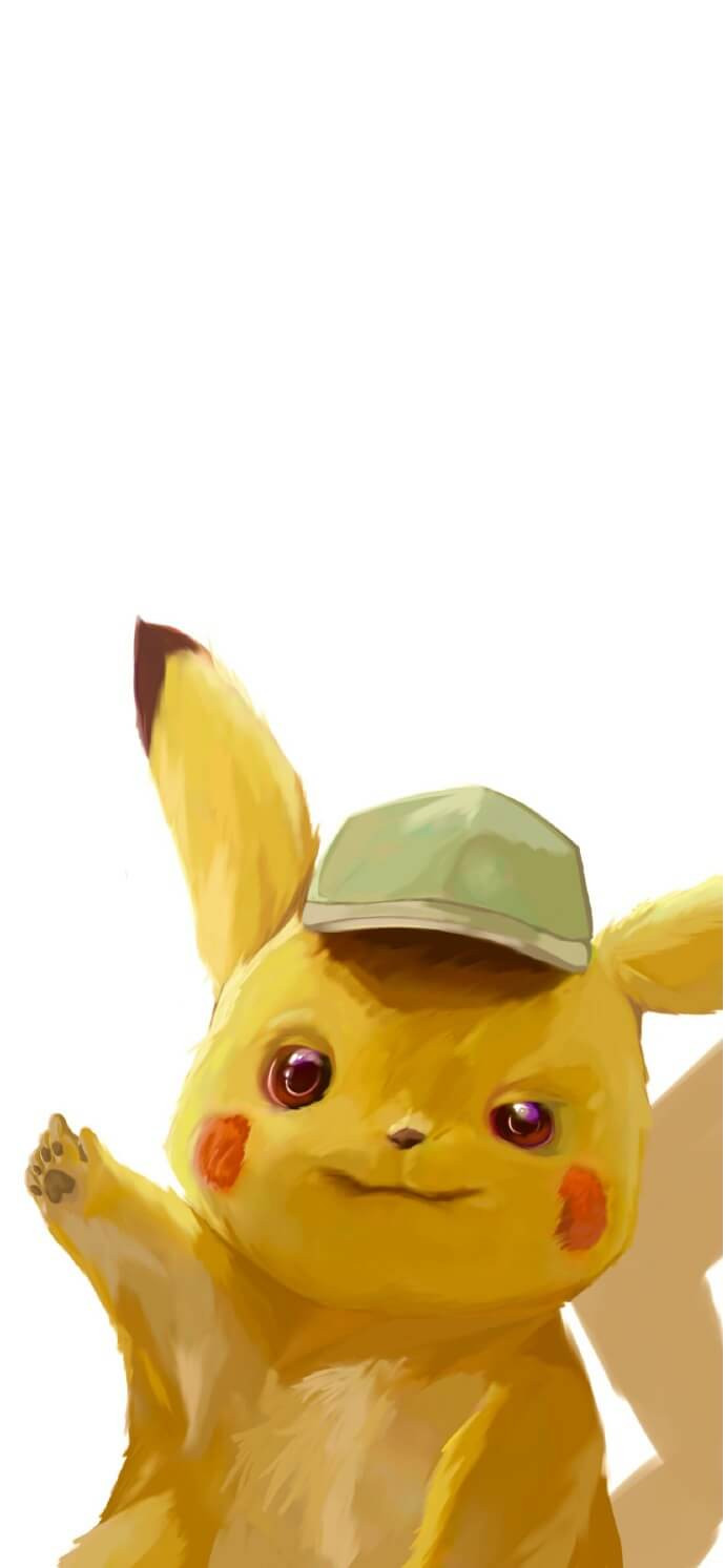 Pikachu với biểu cảm đáng yêu trên điện thoại