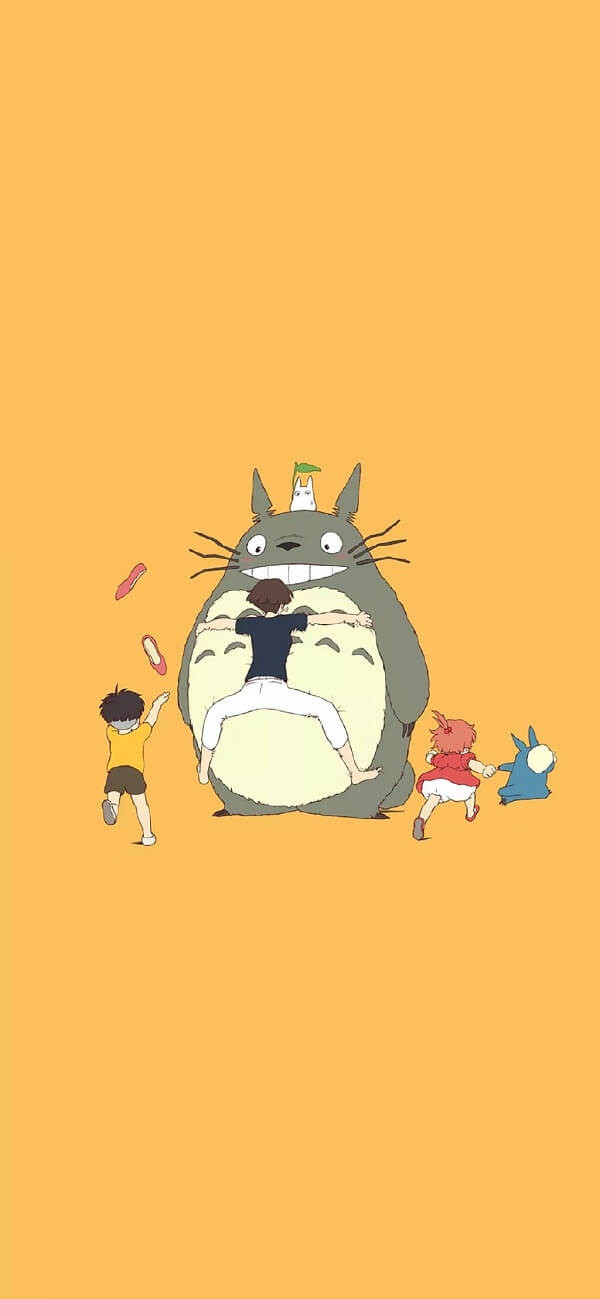 Hình nền Totoro, Mei và Satsuki trên mèo xe buýt