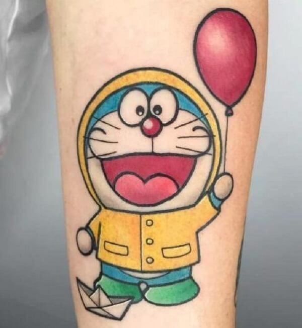 Hình xăm doraemon cute 2