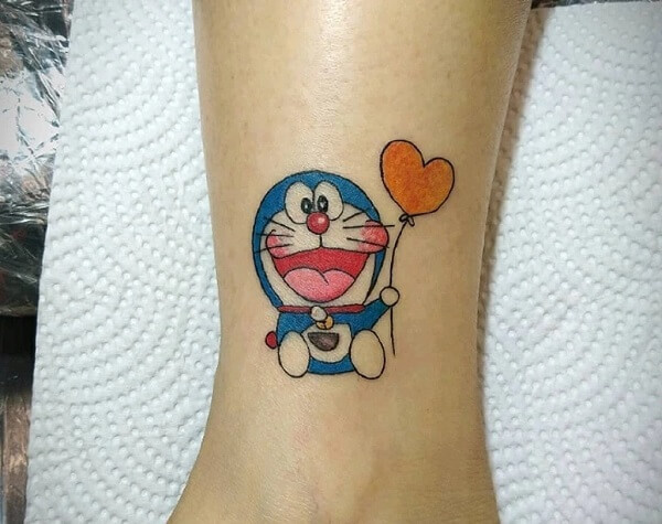 Hình xăm Doraemon mini và Doremi