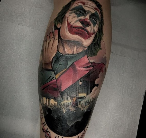 Hình xăm mặt cười joker 6