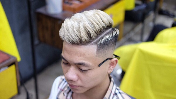 Tóc mohican chéo kết hợp tỉa layer