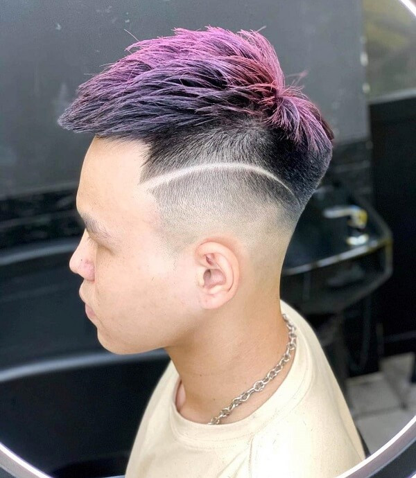 Kiểu tóc mohican ngắn với phần mái dài hơn