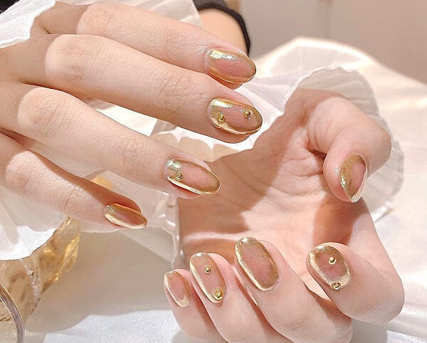 những mẫu nail hàn quốc đơn giản 2