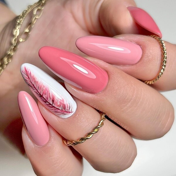 mẫu nail màu hồng pastel 1