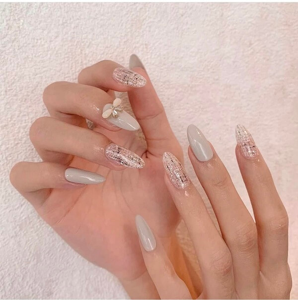 Nail cô dâu màu trắng 1