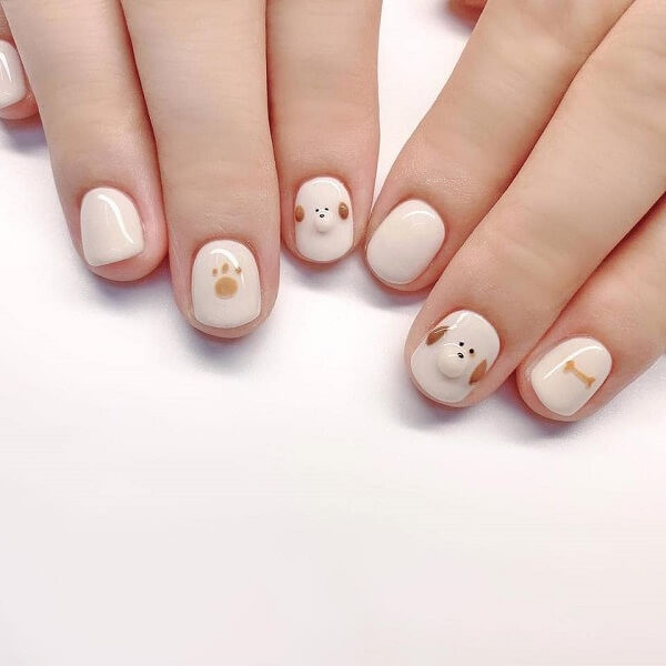 alt: Mẫu nail cute họa tiết hoạt hình dễ thương