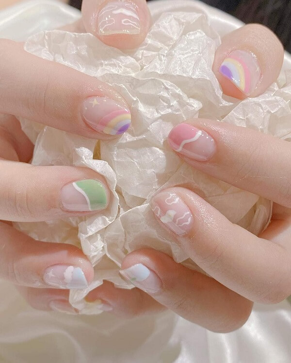 Mẫu nail hoạt hình Kuromi cá tính