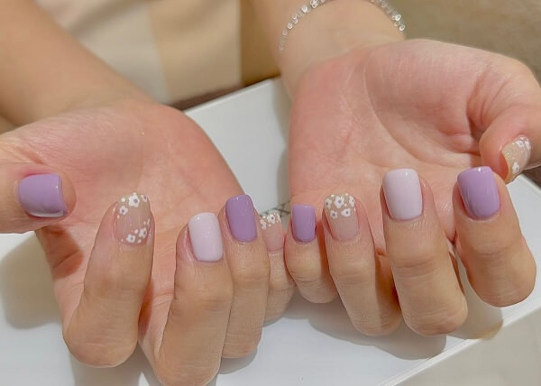 Mẫu nail màu tím sang trọng