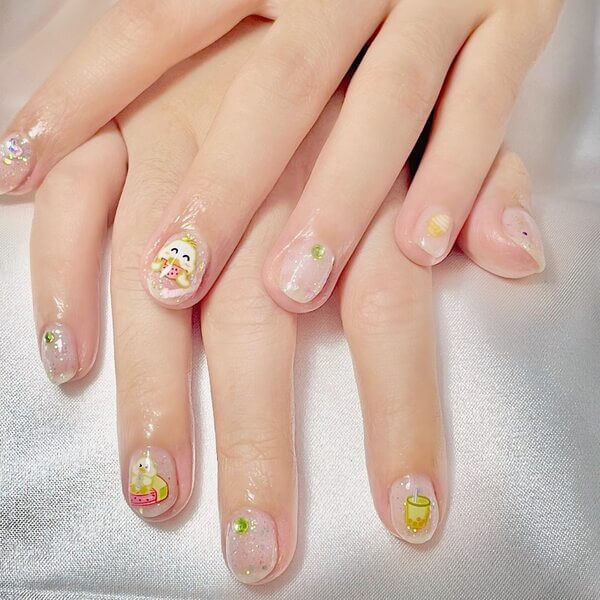 Mẫu nail cute cho móng ngắn 3