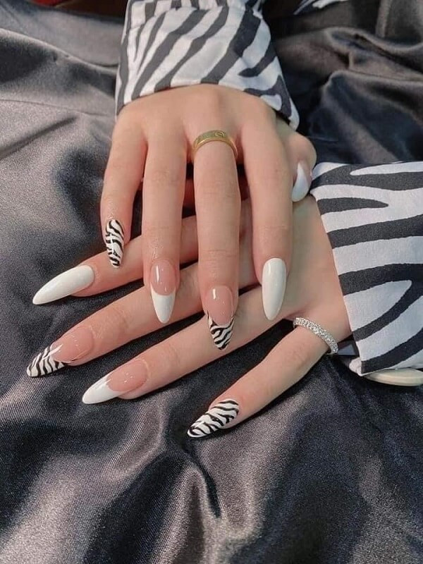 Mẫu nail trắng đẹp