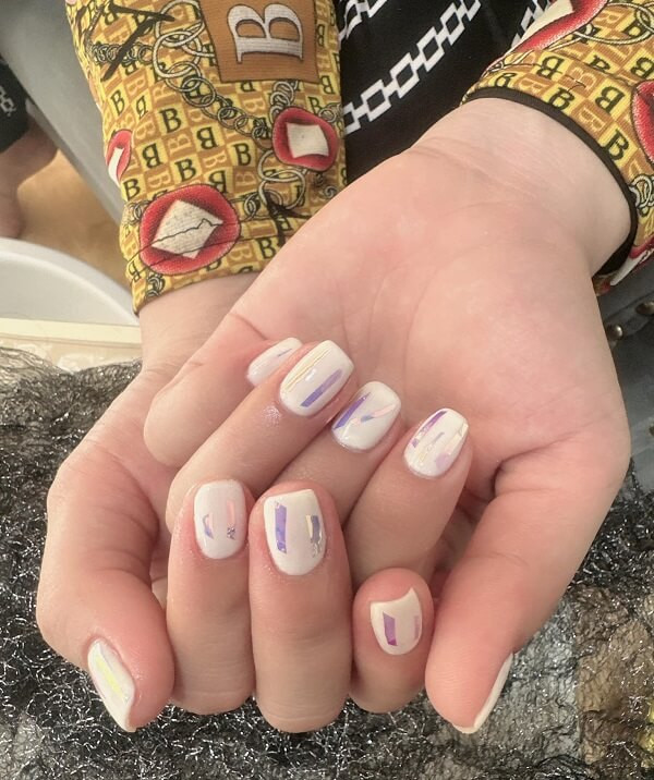 Mẫu nail trắng đẹp