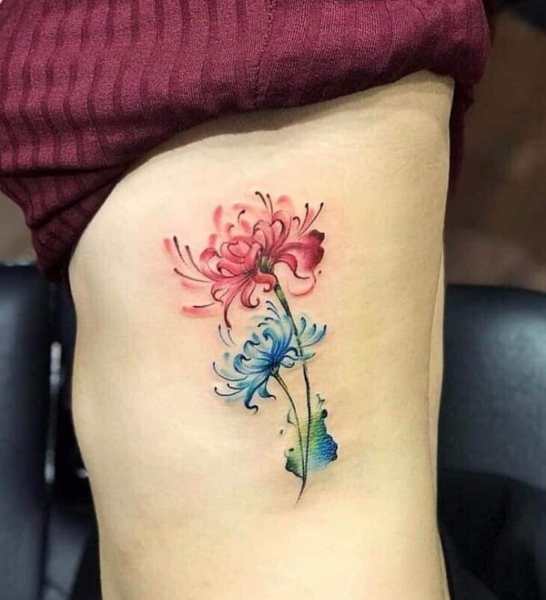 Tattoos hình xăm hoa bỉ ngạn 2