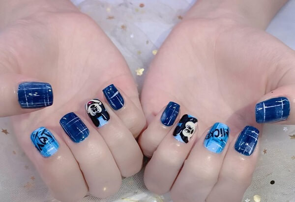 Vẽ nail hoạt hình chú cún con đáng yêu